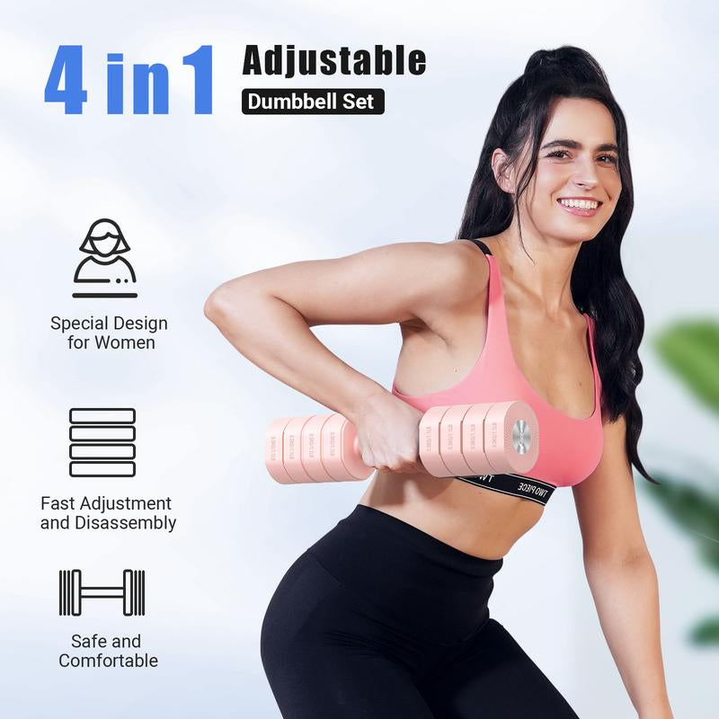 Core & More 4-in-1 Adjustable Dumbbell Set