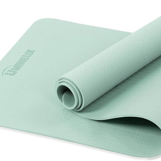 Yoga Mat Non Slip, Pilates Fitness Mats, Anti-Tear 1/4" Thick Yoga Mats for Women, Exercise Mats for Home Workout with Carrying Sling and Storage Bag